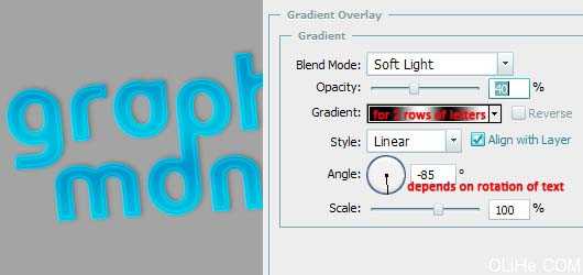 Photoshop 漂亮的蓝色花纹水晶字