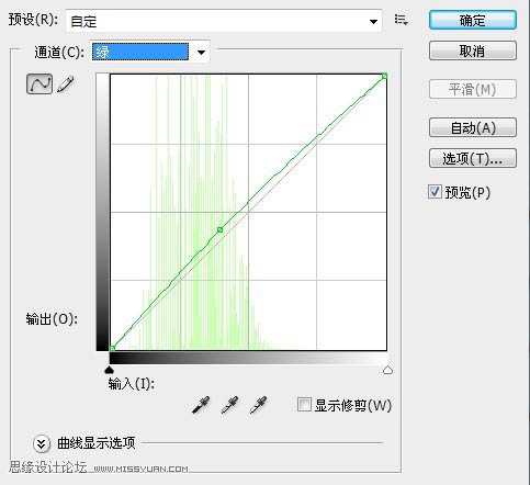 ps利用曲线调出偏暗风景图片鲜艳的绿紫色