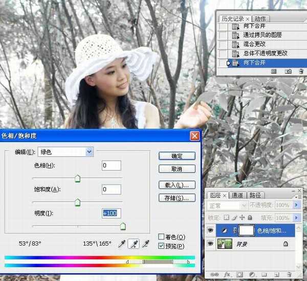 Photoshop为外景美女图片调制出唯美银灰色效果