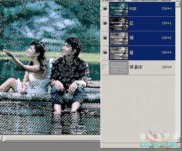 PhotoShop为情侣风景片调制出中国风水墨效果教程