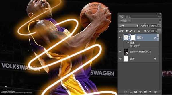 Photoshop巧用路径给人物增加绚丽的光线