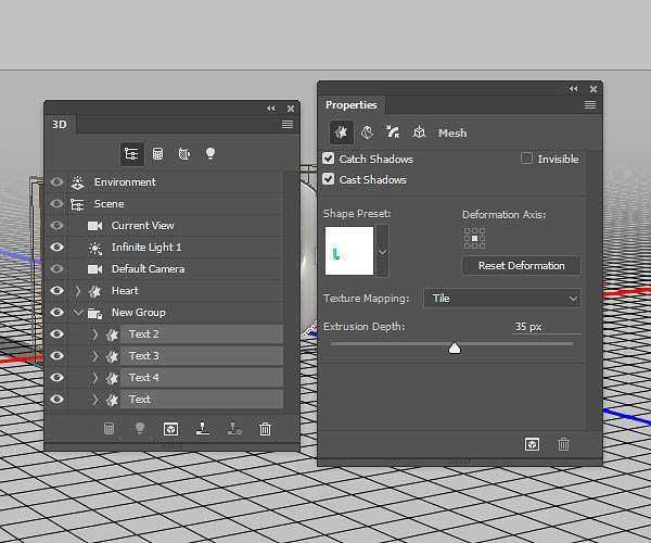 PS利用3D工具制作细腻的浮雕花纹立体字教程