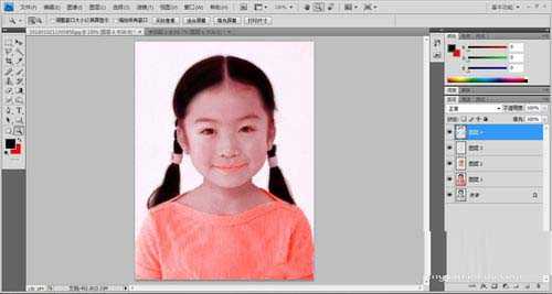 photoshop黑白人物照片变彩色照教程