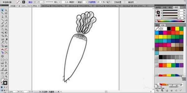 ai怎么画大白萝卜简笔画效果图?