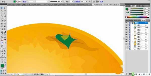 ai怎么绘制圆圆的橙子? ai设计橙子图标的教程