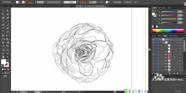 ai怎么绘制一株水彩画效果的月季? ai画月季的教程